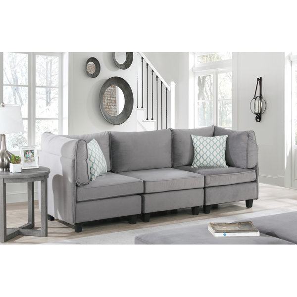 Latitude Run® 90" Velvet Pillow Top Arm Sofa Wayfair